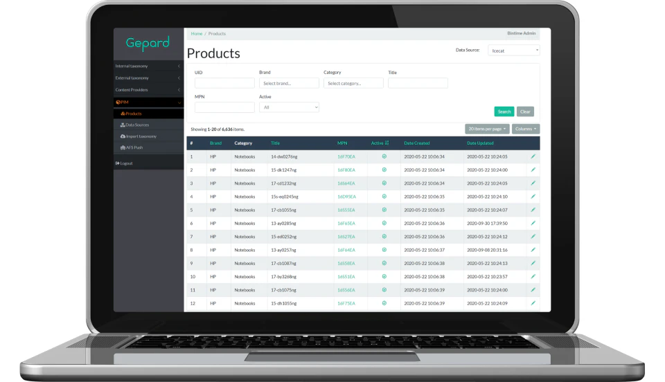 screenshot of Gepard PIM